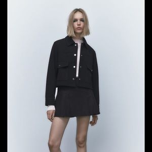 Zara cropped jacket with metal buttons